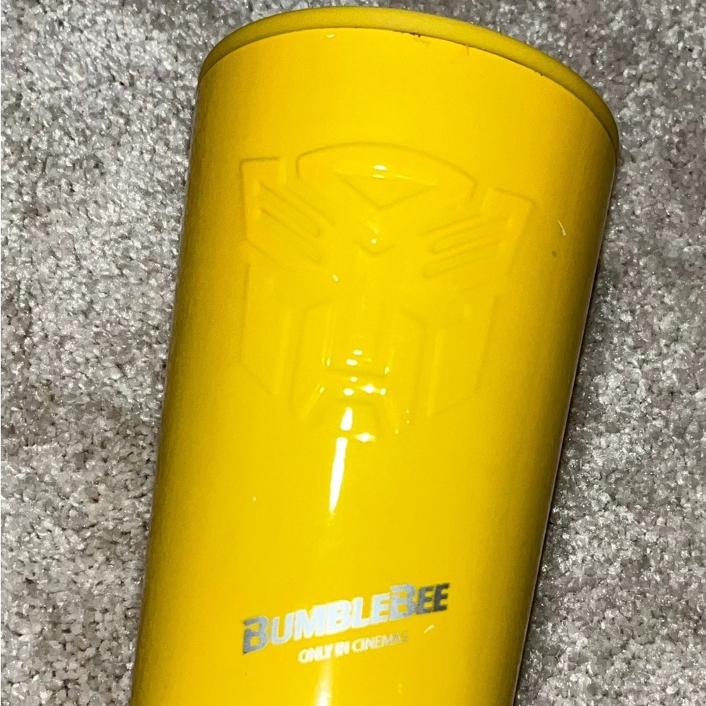 Transformers Bumblebee Yellow Tumbler Cup hasbro movie promotional item 2018